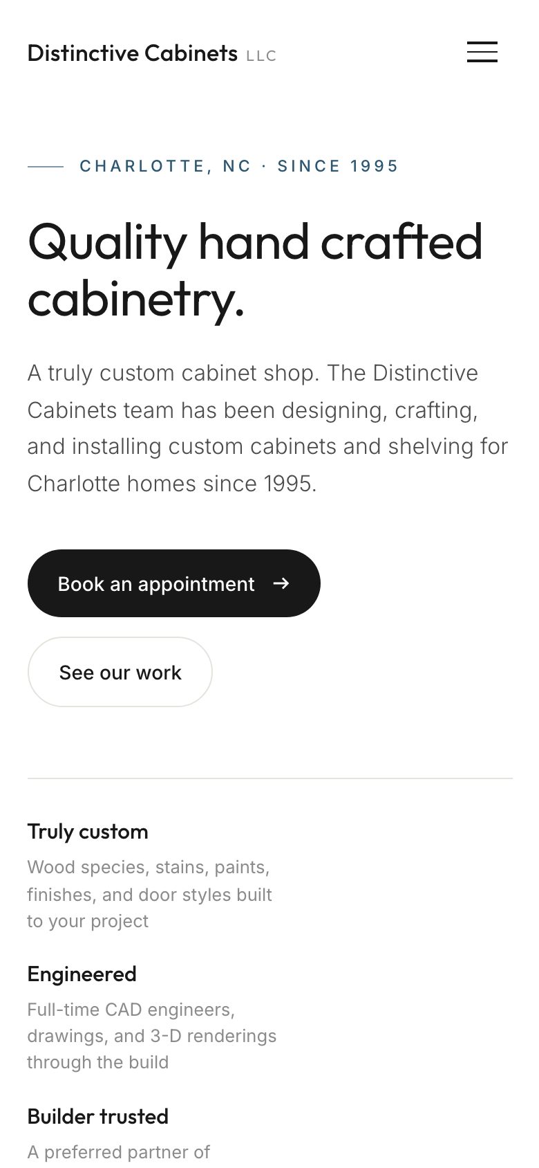 The new homepage on a phone